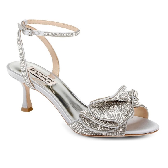 NIB - Badgley Mischka Remi Open Toe Kitten Heel - Size 8.5 - Picture 1 of 14